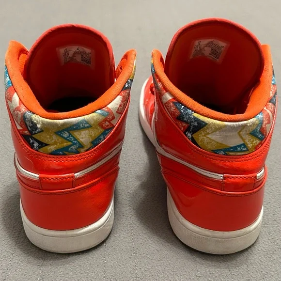 Jordan Men’s High-Top Sneakers in Red and White - Picture 4 of 8